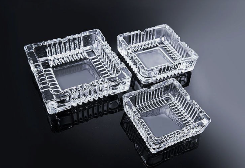 Vintage style Square Glass Ashtray