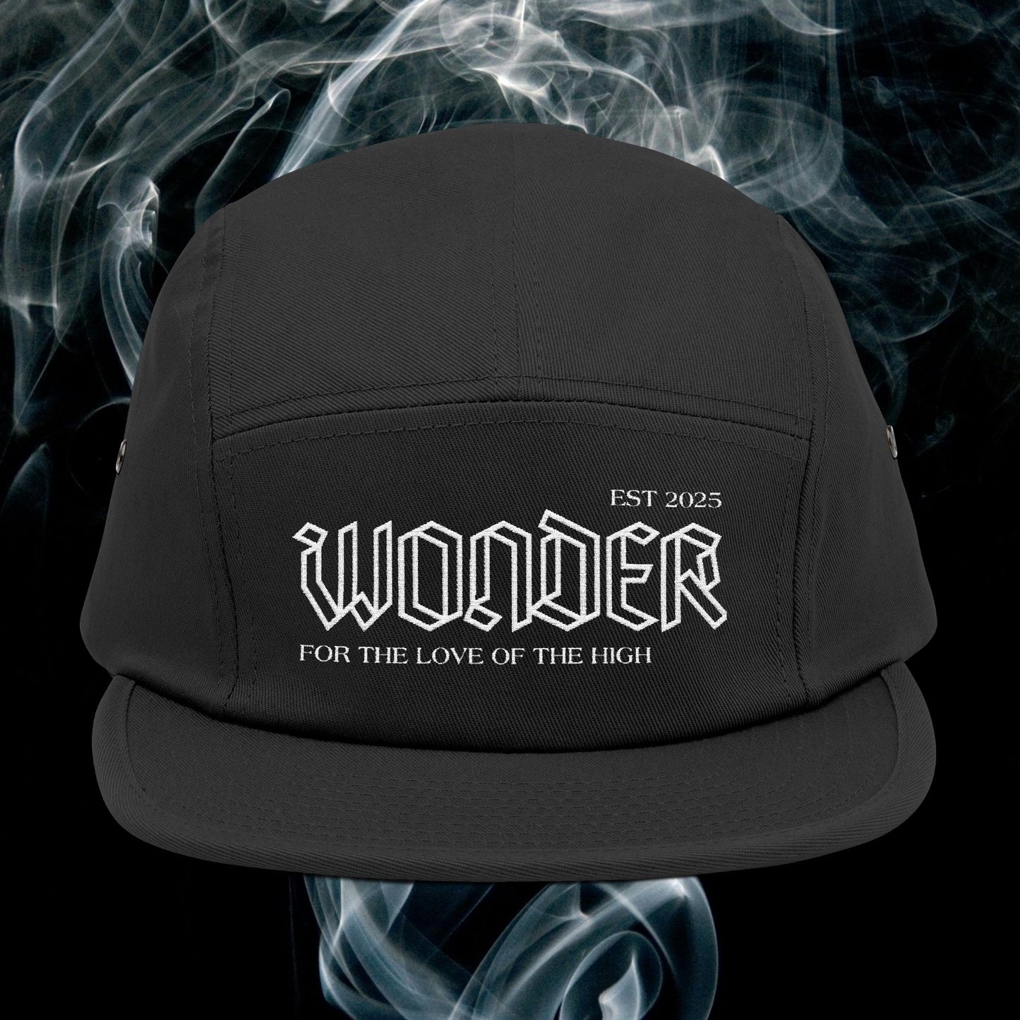 Wonder 5 Panel Cap | Embroidered Hat for Adventure Lovers, Casual Style, Outdoor Activities, Birthday Gift, Unique Fashion Statement