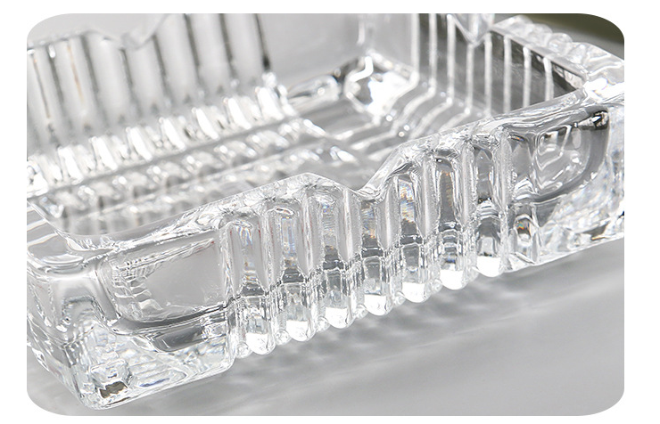 Vintage style Square Glass Ashtray
