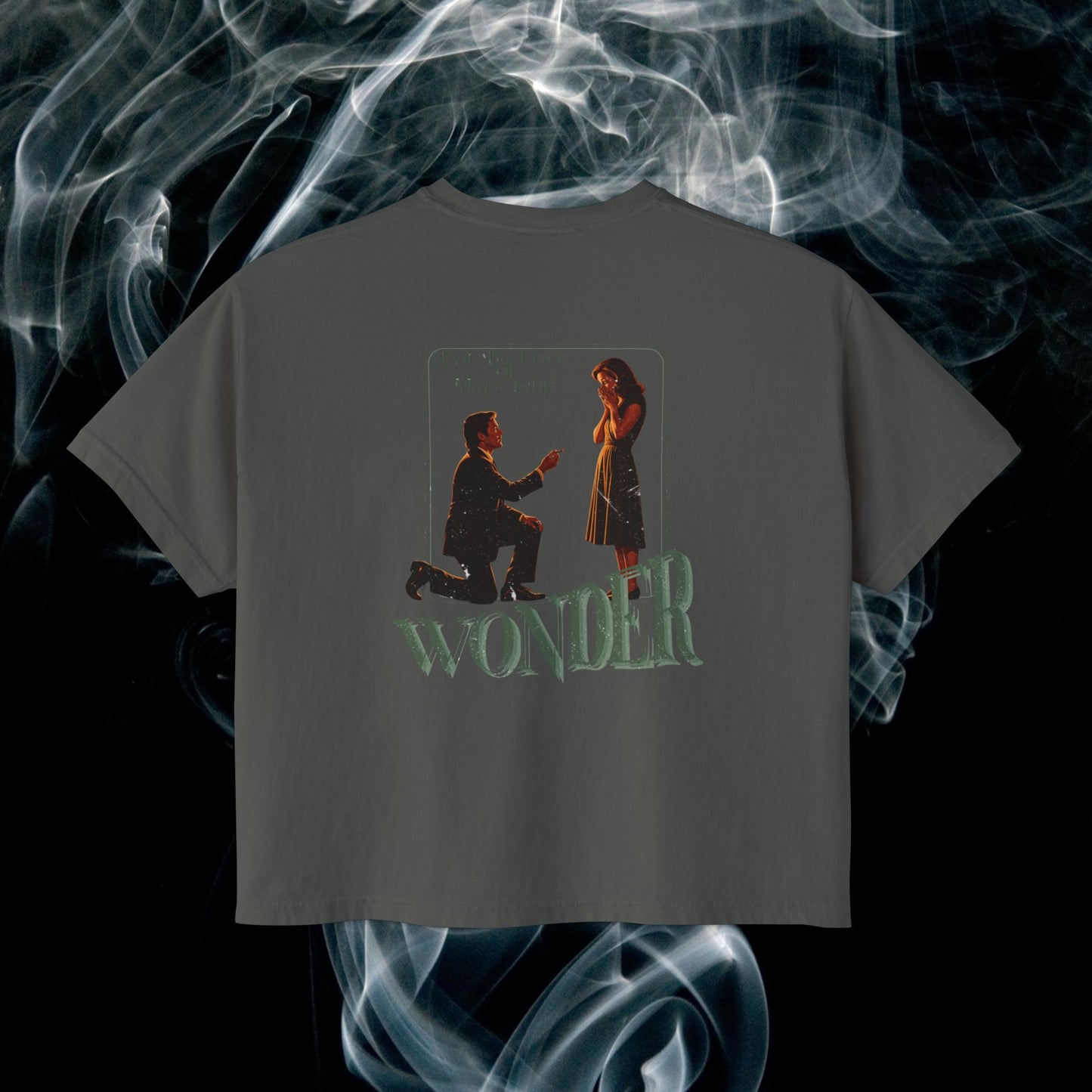 For The Love Of Mary Jane cropped Tee - Vintage Cannabis Movie Poster T-Shirt USA | Retro Weed Culture