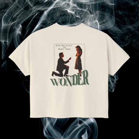 For The Love Of Mary Jane cropped Tee - Vintage Cannabis Movie Poster T-Shirt USA | Retro Weed Culture