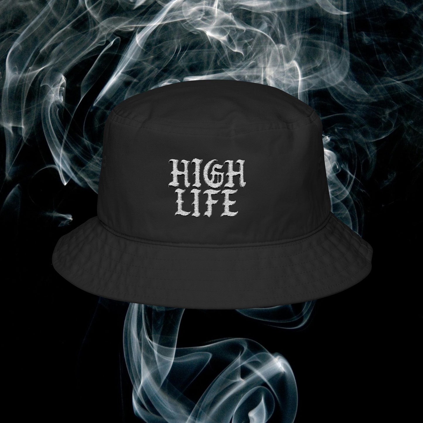 High Life Embroidered Bucket Hat | Trendy Summer Hat, Casual Beachwear, Festival Accessory, Unique Gift, Outdoor Fashion