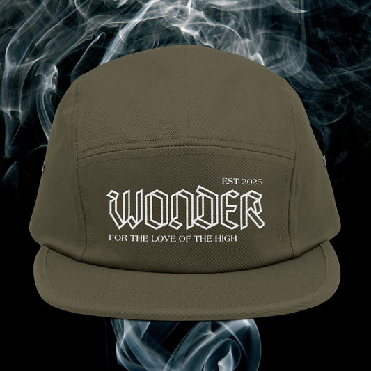 Wonder 5 Panel Cap | Embroidered Hat for Adventure Lovers, Casual Style, Outdoor Activities, Birthday Gift, Unique Fashion Statement